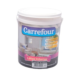 Pintura Latex Interior Carrefour Blanco x 4 lt