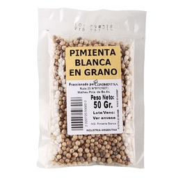 Pimienta Blanca en Grano 50 g.