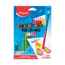 Lapices Colores Maped Colorpeps Bicolor x18 uni