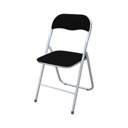 Silla Plegable Carrefour Home Acolchada Negra