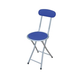 Taburete Plegable Carrefour Home con Respaldo Azul