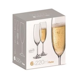 Copas Flauta Cristal Bohemia Set 22 ml x 4 uni