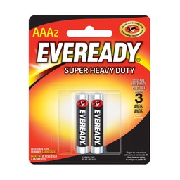 Pilas de Carbón/zinc Eveready Tipo Aaa 2 u.