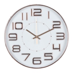 Reloj de Pared Carrefour Home Blanco y Dorado