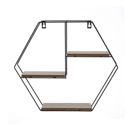 Estante Carrefour Home Hexagonal 3 Niveles Negro