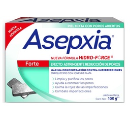 Jabón Asepxia Forte Barra 100 g.