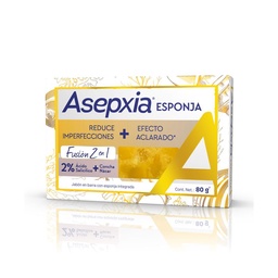 Jabón con Esponja Integrada Asepxia 80 g.