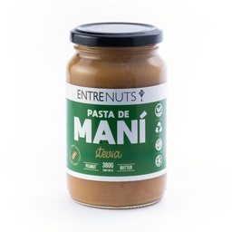 Pasta de Maní Entrenuts Stevia Frasco 370 g.