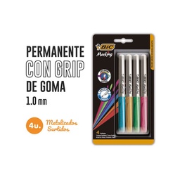 Marcador Fino Bic Marking Metalizado x 4 uni