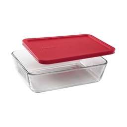 Fuente Rectangular Pyrex con Tapa 20.3 x 15.2 x 5 cm 1 u.