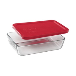 Fuente Rectangular Pyrex con Tapa 18 x 13 x 4 cm 1 u.