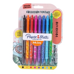 Bolígrafo Paper Mate Retráctil Vintage x 8