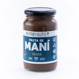 Pasta de Maní Entrenuts Cacao Frasco 370 g.