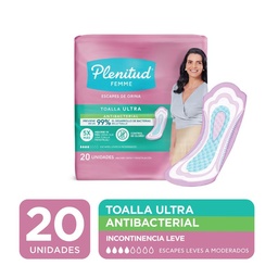 Toallitas para Incontinencia Abundante Plenitud Femme Ultra 20 u.