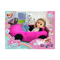 Muñeca Tiny Lucy Pop con Auto y Accesorios