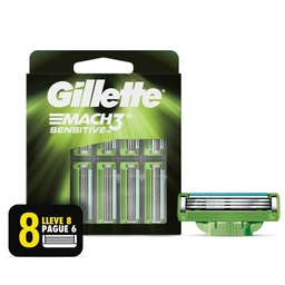 Repuestos para Máquina de Afeitar Gillette Mach3 Sensitive 8 u.