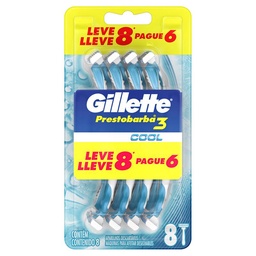 Máquinas para Afeitar Gillette Prestobarba3 Cool 8 u.