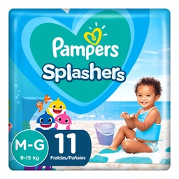 Trajes de Baño Desechables Pampers Talle M-g Splashers Baby Shark x 11 uni