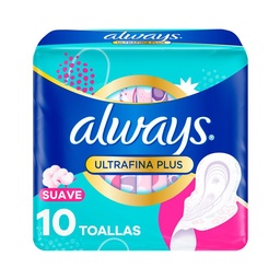 Toalla Femenina Always Dia Suave Ultra Plus 10 uni.