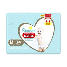 Pañales Talle m Pampers Premium Care Pants 34 uni