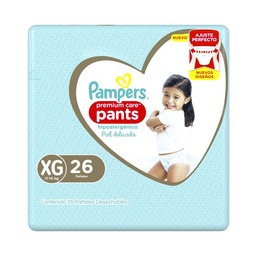 Pañales Talle Xg Pampers Premium Care Pants 26 uni