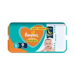 Pañales Talle g Pampers Babysan 9 uni