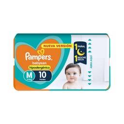 Pañales Talle m Pampers Babysan 10 uni