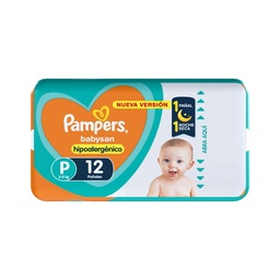 Pañales Talle P Pampers Babysan 12 uni