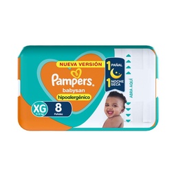 Pañales Talle Xg Pampers Babysan 8 uni