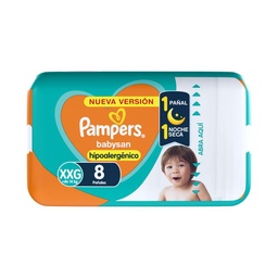 Pañales Talle Xxg Pampers Babysan 8 uni