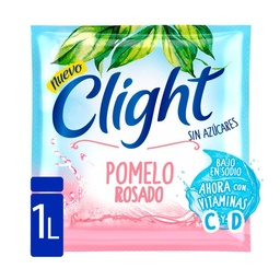 Jugo en Polvo Clight Pomelo Rosado Vitaminas C + D 8 g.