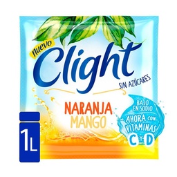 Jugo en Polvo Clight Naranja Mango Vitaminas C + D 7 g.