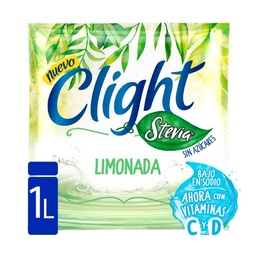 Jugo en Polvo Clight Stevia Limonada Vitaminas C+d 7.5 g.