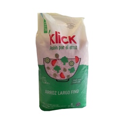 Arroz Pulido Largo Fino Klick en Paquete 1 kg.