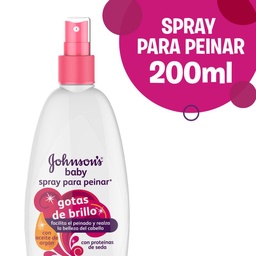 Spray para Peinar Johnson's Baby Gotas de Brillo 200 cc.