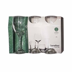 Set Copas de Agua Versalles Carrefour Home 300 cc. 6 u.