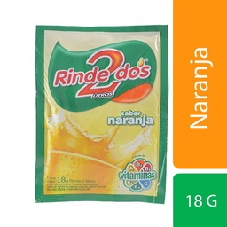 Jugo en Polvo Rinde Dos Naranja 18 g.