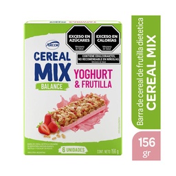 Barra de Cereal Light Cereal Mix Yogur Frutilla 6 uni