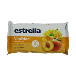 Jabón de Tocador Estrella Vitalidad 3 x 130 g.