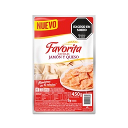 Ravioles de Jamón y Queso Favorita 450 g.