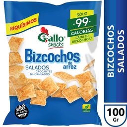 Bizcochos de Arroz Salados Gallo Sin Tacc 100 g.