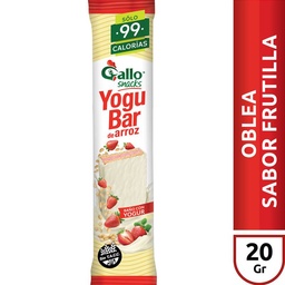 Oblea de Arroz Gallo Snacks Frutilla Yogur 20 g.