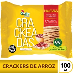 Galletas de Arroz Crackeadas Gallo Snacks 100 g.