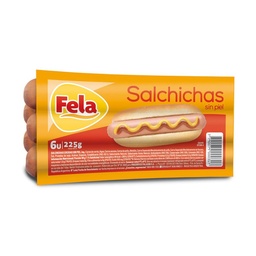 Salchichas Fela Tipo Viena Sin Piel 6 u.