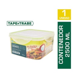 Contenedor Hermético Tape y Trabe Separata 2500 ml.