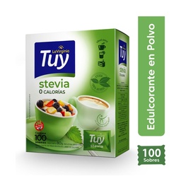 Edulcorante Tuy Stevia Equilibrado Sobre x 100 uni