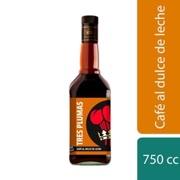 Licor de Café Al Dulce de Leche Tres Plumas 750 cc.