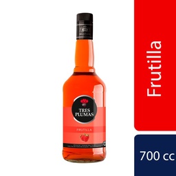 Licor Tres Plumas de Frutilla 700 cc.