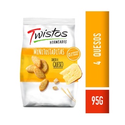 Mini Tostaditas Twistos Cuatro Quesos 95 g.