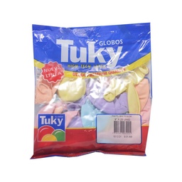 Globo Tuky Multicolores 9'' X 25 uni